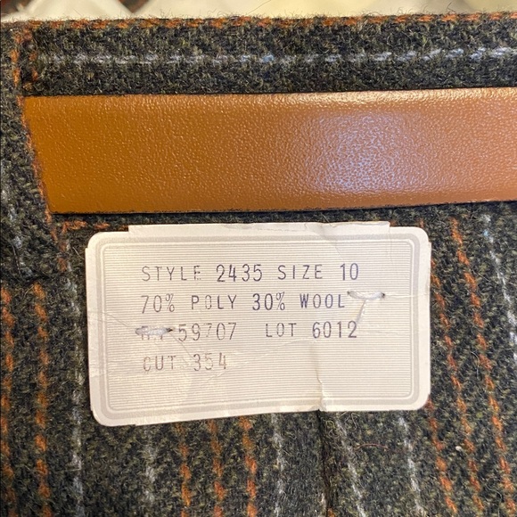 Vintage Dead Stock Wool Blend Striped Pants - Picture 5 of 5